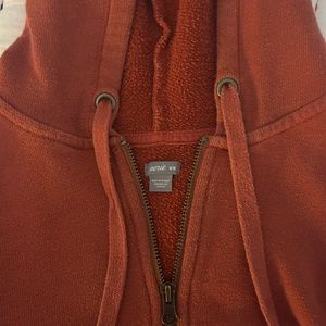 Aerie Burnt Orange Cropped Zip up